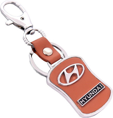 

U R God HQ Hyundai Leather & Metal Car Logo Locking Key Chain(Brown)