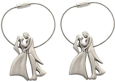 

Confident 02 Set Cool STANSING Loving Metal Key Chain(Silver)