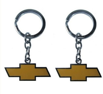 

Aura Set Of 2 Imported Chevrolet Metal Locking Key Chain(Yellow)