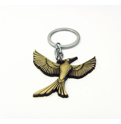 

Optimus traders Movie Hunger Games Catching Fire Logo Mockingjay Vintage metal Key Chain(Gold)