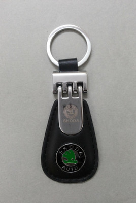 

Oyedeal Skoda Oval Shaped Leather Key Chain(Black)