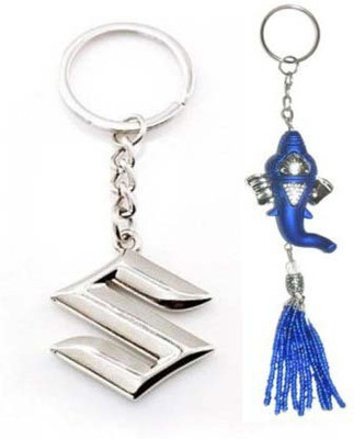 

Rashi Traders Maruti Suzuki & Lord Red Face Key Chain(Silver)
