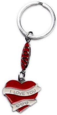 

CTW I Love You Heart Hanging Valentine Gift Metal Key Chain(Red)