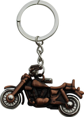 

Anishop Royal Enfield Bullet Bike Metal Keyring Key Chain(Gold)