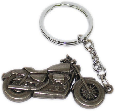

Aura Royal Enfield Bike Shape Metal Imported Locking Key Chain(Black)