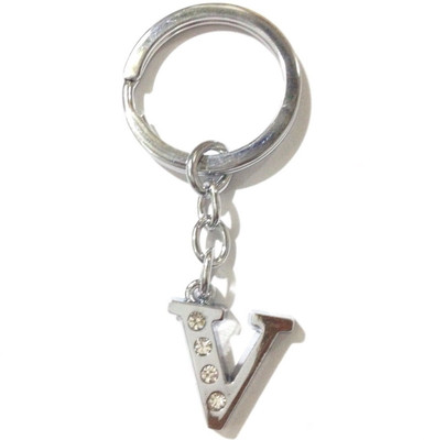 Tech Fashion Alphabet V Locking Key Chain(Silver)