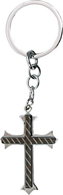 

U R God Jesus Cross Metal Key Chain(Black)