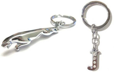 

Rashi Traders Jaguar + Alphabet J Key Chain(Silver)