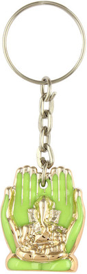 

CTW Lord Ganesha In Hand Keychain Key Chain(Green)