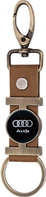 U R God Long Audi Car Logo Locking Key Chain(Brown)