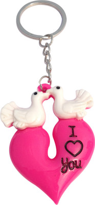 

CTW Heart Love You Kissing Couple Valentine Key Chain(Multicolor)