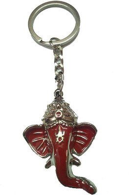 

City Choice Marron Ganesha Face Key Chain(Maroon)
