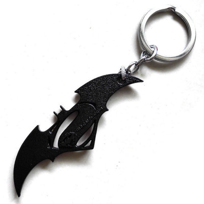 

Optimus traders Movie Batman v Superman Dawn of Justice Logo 8cm Metal Key Chain(Black)