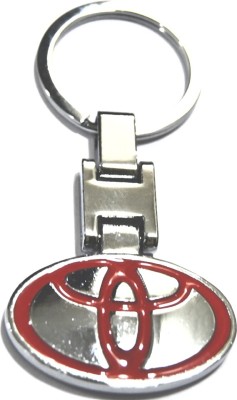 Tech Fashion Toyota Stunning Red Metal Keyring accessories for Car Bike House Office Key Holder Best Quality Gift -TF-490 Locking Key Chain(Red)