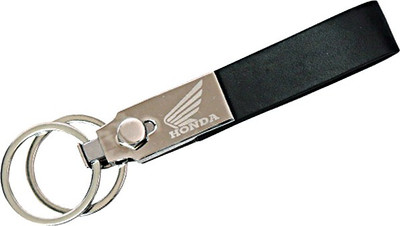 

U R God Honda Bike Leather Locking Key Chain(Black)