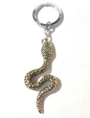

Aura Imported Full Metal Snake Nagin Shape Locking Key Chain(Silver)