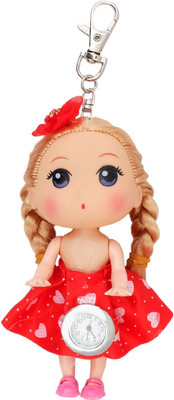 

Super Drool Red Heartdress Sweet and Glamorous Doll Watch Locking Key Chain(Red)