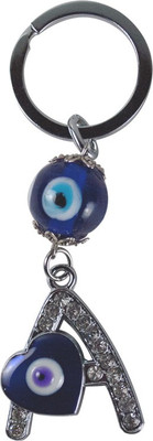 

Forty Creek Letter A With Heart Key Chain(Blue, Silver)