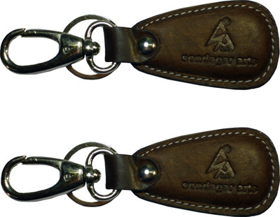 

Sondagar Arts Imported Genuine Leather Men's Locking Key Chain(Brown)