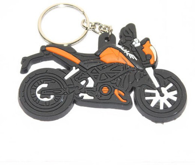 

Aura KTM Duke Bike Shape Rubber Locking Key Chain(Multicolor)