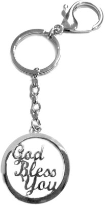 

Tech Fashion God Bless You Metal Best Quality Gift Locking Key Chain(Silver)