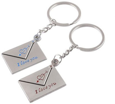 

CTW Love Message Box Metal Keychain Key Chain(Silver)
