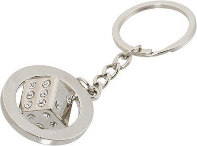 

Gadge Keyring With Dice Key Chain(Silver)