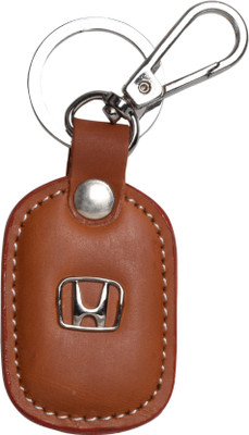 

Oyedeal Honda Faux Leather Metal KYCN1718 Locking Key Chain(Brown)