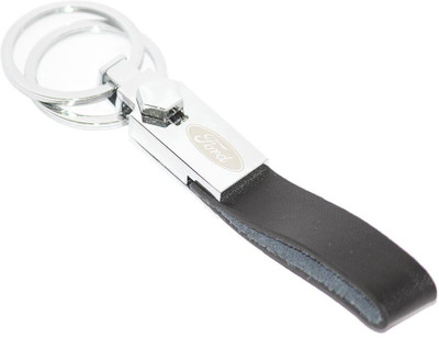 

Aura Imported Double Ring Ford Locking Key Chain(Black, Silver)