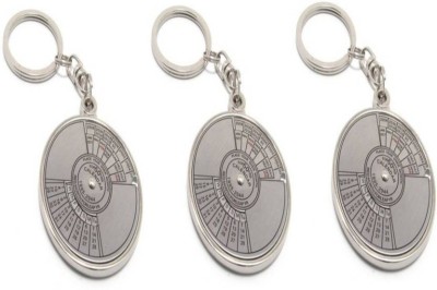 Rising Sun 50 Year Calendar Key Chain(Silver)