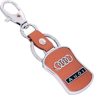 

U R God HQ Audi Leather & Metal Car Logo Locking Key Chain(Brown)