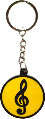 

Tech Fashion Musical Violin Symbol Yellow Synthetic Rubber Locking Key Chain(Yellow, Black)