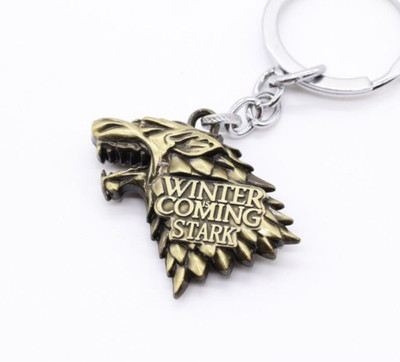 CRYSTAL LEAVES Games Of Thrones-Winter is Coming ing face keychain Key Chain(Silver)