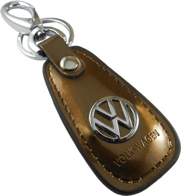 

Techpro Leatherite Golden Colour Volkswagen Locking Key Chain(Multicolor)