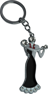 Oyedeal Diamond Studded Couple Key Chain(Black)
