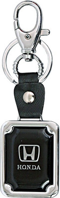 

U R God Premium Honda Leather Metal Locking Key Chain(Black)
