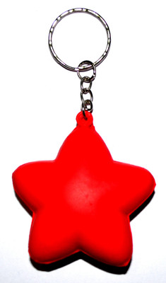 

Pin to Pen Star Sponge Rubber keychain Key Chain(Red)