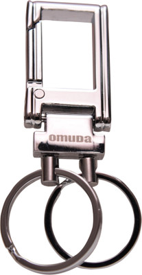 

Zeroza Omuda Metallic Double Key Ring ODA03 Key Chain(Silver)