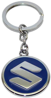 

24x7 Shop Maruti Suzuki Metal Round Key Chain(Silver, Blue)