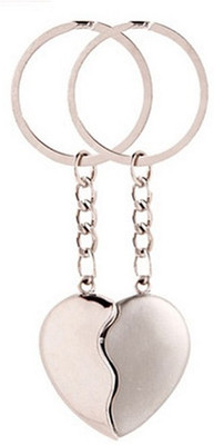 

CTW Couple Broken Heart Metal Key Chain(Silver)