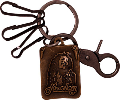 

Dealfinity BOB Marley Full Metal Locking Key Chain(Brown)