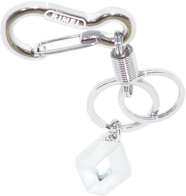 

Aura Imported Steel Spring Hook Double Ring Renault Locking Key Chain(Silver)