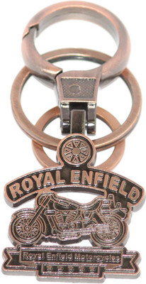 

Aura Heavy Metal Royal Enfield Locking Key Chain(Brown)