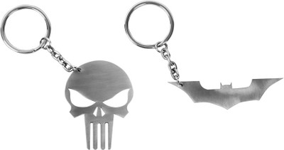Castor Batman Punisher Locking Key Chain(Silver)