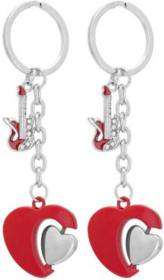 

Rashi Traders 2 Heart Guitar Key Chain(Red)