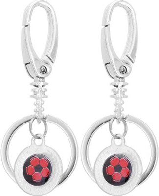 Rashi Traders 2 Red Black Locking Locking Key Chain(Silver)