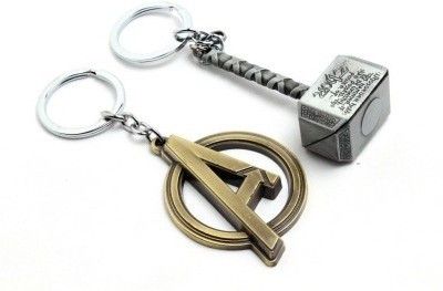 

Confident Set 2 Avenger A And Silver Hammer Key Chain(Silver, Gold)