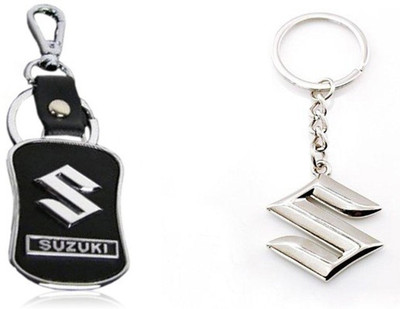 

City Choice Combo of 2 Suzuki Keychains Locking Key Chain(Black, Silver)
