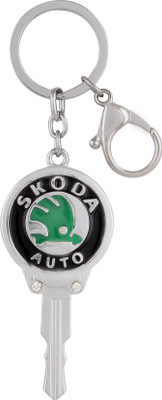 

JLT Premium Black Skoda Metal Locking Key Chain(Black)