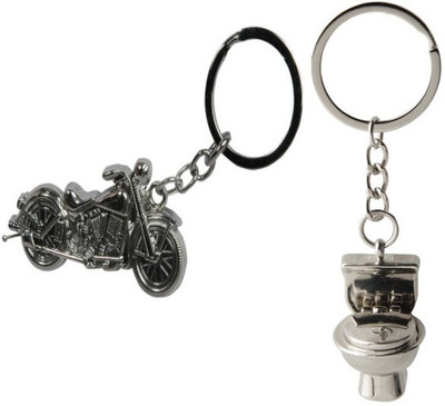 

Alexus Bike And Commode Key Chain(Silver)